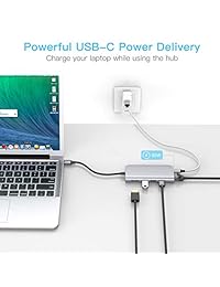 Adaptador USB C Hub 8 en 1, Baseus Adaptador USB tipo C con 4K USB C a HDMI, puerto Ethernet Gigabit, 3 puertos USB 3.0, suministro de energía USB C, lector de tarjetas SD   TF para MacBook Pro y otro tipo  C Portátiles