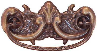 Antiqued Brass Victorian Drawer Pull Handle Antique Cabinet Desk Vintage Furniture Reproduction Hardware P 1ab Amazon Com