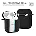 AirPods Case Accessories Kit [Front LED Visible], HULOSAN Silicone Protective Airpods Case Cover Skin for Apple AirPod 1 & 2 -With Airpods Ear Hook/Tips/Strap/Clips/Watch Holder/Keychain/Zipper Box