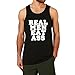 Mens Real Men Eat Ass Funny Workout Graphic Cotton Tank Tops men