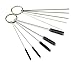 SYWHZ 3 in One Airbrush Cleaning Kit Tools(Include Five Diameters Nylon Brushes & Five Nozzle Cleaning Needles & One Golden Colour Needle Tool)