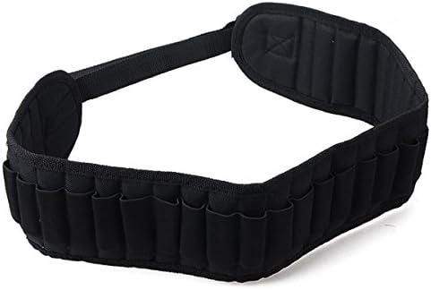 JRui Hunting Adjustable 30 Round Shotshell Holder Cartridge Belt Bullet Waist Bag Adjustable Waist Pouches