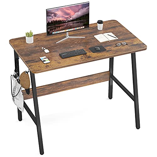 Armocity Small Computer Desk Industrial Writing Desk Table with Iron
