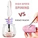Makeup Brush Cleaner - Rantizon Automatic Cosmetic Brushes Cleaning Machine with 360 Degree Rotation, Professional Makeup Brush Cleaning Tool, Cleans and Dries with 8 Rubbers