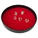 YH Poker 11.5 Inch Round Dice Tray - Heavy Duty Leatherette with Velvet Rolling Surface
