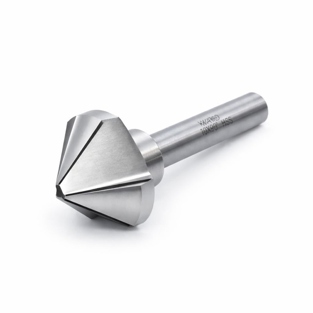Countersink Drill Bit, KATSU HSS 6542 Countersink Drill Bit 90 Degrees 40mm 3 Flute Chamfer Cutter Drill Bit for Wood Steel Metal Machine Tools, Positioning Drill Mill Cutter 12740621