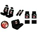 Auto Interior Gift Set - Cherry - 2 Front Seat Covers (2 Front and 2 Bottom), 5 Headrest Covers, 1 Bench Seat Cover (1 Top and 1 Bottom), 4 Floor Mats (2 Front and 2 Rear)