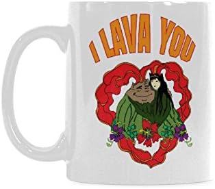I Lava You Coffee Mug or Tea Cup Ceramic Material Mugs White 11OZ Inspirational gifts for friends