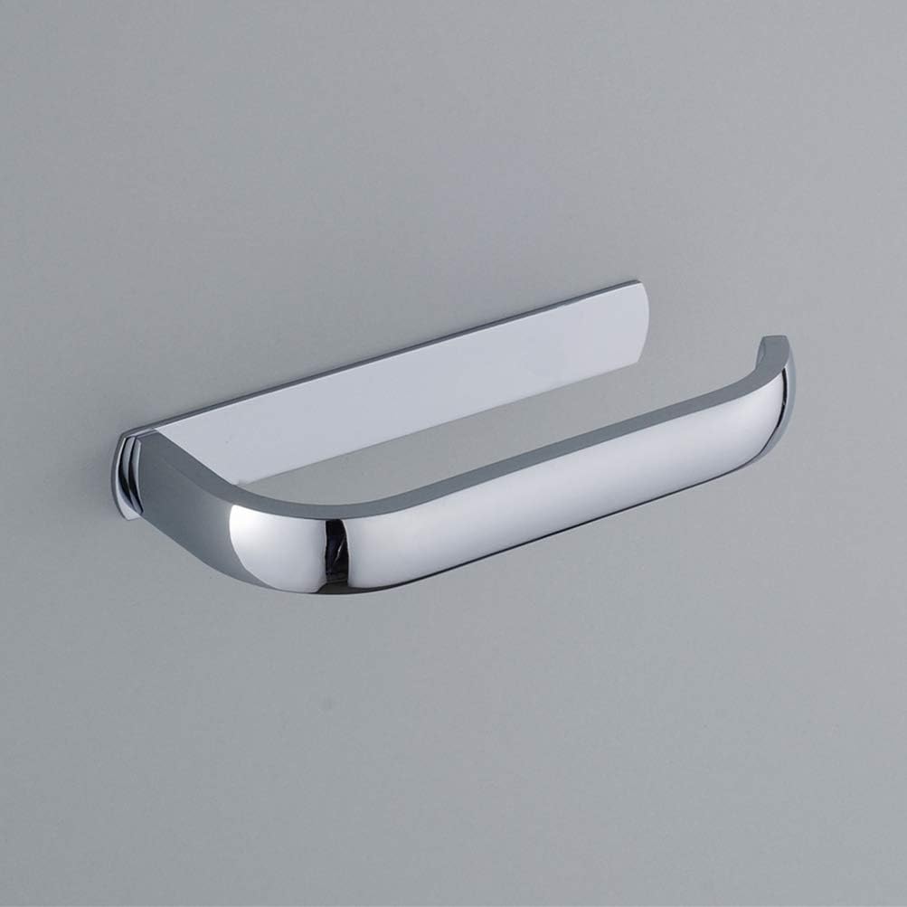 Homovater Brass Construction Chrome Toilet Roll Holder Bathroom Wall Mounted Kitchen Toilet Paper Roll Holder
