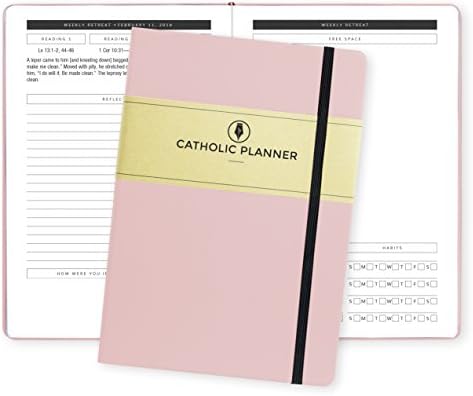 Catholic Planner: Academic and Faith Tool, Organizer, Prayer Journal + Agenda for Students | Weekly - Monthly - Yearly Calendar | (5.5" x 8.5", 2018-2019 Rose)