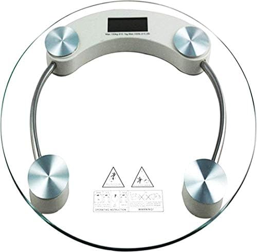 CERTAIN Electronic Round 8 Mm Thick Tempered Glass Electronic Digital Personal Bathroom Health Body Weight Weighing Scale