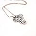 Zealmer Simple Retro Silver Plated Long Chain Pendant Necklace Elephant Shaped