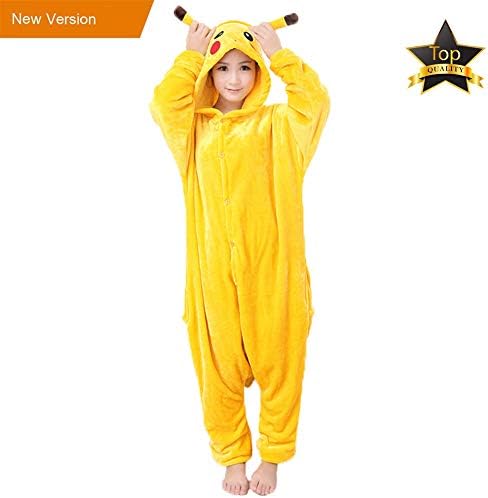 JunYito Girls Boys Adults Pyjamas Flannel Animal Costume Clothes Cosplay Unicorn Sleepwear for Kids Woman Man