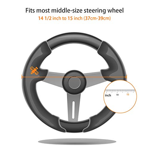 Magiona Bling Steering Wheel Cover Crystal Diamond Steering Wheel Cover Rhinestone Sparkling for Women Car SUV Van Auto Universal Fit 14.5-15 Inch