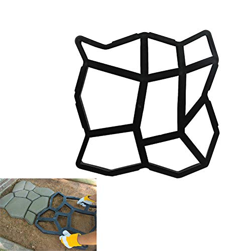 Proshopping Concrete Pavement Mold, Garden Walk Maker, Large Path mold, Reusable DIY Paving Mould, Plastic Pathmate Stone Mold - for Patio Paving Cement Brick Stone Road (Size 13.7"x13.7"x1.4") - Thumbnail 3
