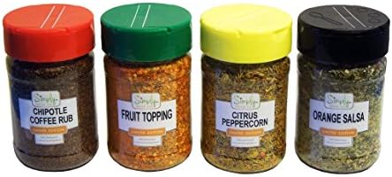 Spices - Seasonings - Herbs by SIMPLY SPICE RUBS - 4 Pack Combo Gourmet Seasoning Blends - Gift Set Collection - All Purpose Healthy Spices - Use for Grilling, Cooking, BBQ, Meat &amp; Rib Rub