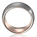 MNH Tungsten Ring for Men Rose Gold Plated 8mm Wedding Engagement Band Brushed Matte Finish