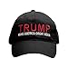 Donald Trump 2016 Adjustable Adult Unisex Cap Make America Great Again! Beautiful Embroidered Text (Black)