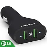 PowerBear Car Charger [45W] Dual Qualcomm Quick Charge 3.0 Ports for iPhone & Android
