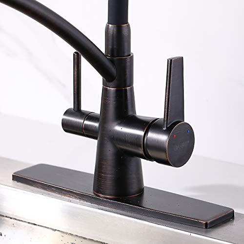GAPPO Modern Pull Down Kitchen Sink Faucet 3 in 1 Water Filter Purifier Faucet Black Oil Rubbed Bronze - Thumbnail 7