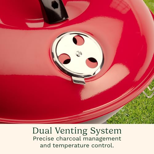 Cuisinart Outdoor Portable Charcoal Grill, 14", Red (CCG-190RBC)