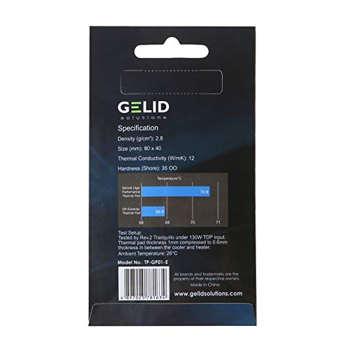 GELID-GP-Extreme--Almohadilla-trmica-80x40x30mm-Excelente-conduccin-de-Calor-Conductor-no-elctrico-Ideal-Gap-Filler-Instalacin-Muy-fcil-Conductividad-trmica-12W-MK
