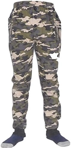 SYLAN Men's Army Printed Casual Joggers