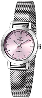 Reloj De Dama Para Mujer Ultra Thin Quartz Watch Mesh Belt Stainless Steel Band