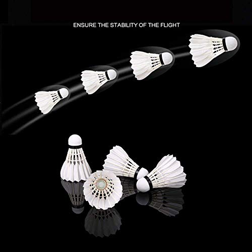 ZHENAN 12-Pack Advanced Goose Feather Badminton Shuttlecocks with Great Stability and Durability,Shuttlecock Indoor Outdoor Sports Hight Speed Training Badminton Birdies Balls - Thumbnail 3