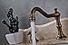 Rozin Antique Brass Widespread 3 Holes Bathroom Sink Faucet 2 Cross Knobs Lavatory Basin Mixer Tap