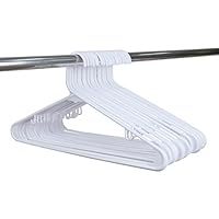 SMART ONYE Pack of 50 Standard Premium Plastic Hangers White (White)