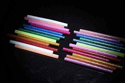 100 Pack Hot Glue Gun Sticks 13Color 7 mm by 100 mm Mini Glue Sticks Hot Melt Glue Sticks Mini Glitter for DIY Art Craft Compatible with Most Glue Guns