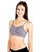Kalon 4 Pack Nylon Spandex Removable Pads Comfort Bras (One Size, Black/Ivory/Charcoal/Beige)