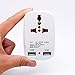 LURICO 2 USB Travel Power Adapter Charging Port Universal Charger Travel Adapter for European Outlets - Type E, Type F - Europe Plug Adapter Works in Germany, France, Europe, Russia & More