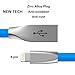 Atomtech Iphone Cable,2 pack 6 ft Zinc Alloy Plug Fast Charging Cord,TPE 8pin Lighting to USB Cable Charger,Compatible with iphone 7/7p,/6s/6s plus,6/6p,5s/5,ipad,ipod and more (Blue)