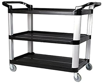 Large Size Utility Cart, Multi-Purpose 3 Shelf Cart with
