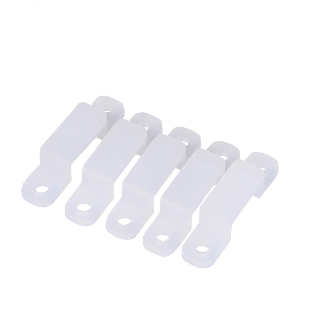 100pcs LED Strip Connector, 8/10/12mm Silicon Fastener Clip for Light Strip Flexible Light Strips Fixing Holder(8mm)