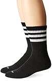 Adidas Men's Team Crew Sock (Pack of 2), One Size Fits All, Black/White