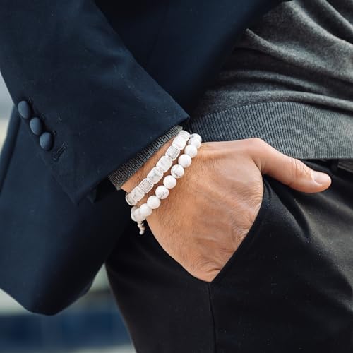 ARABIAN LEOPARD Gemstone Bracelet for Men, Bracelet for Men with Leopard Head Bead, Adjustable Beaded Bracelet, Gift For Men, Gemstone Adjustable Bracelets for Men