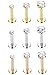 Jstyle 9 Pcs 16G 316L Stainless Steel Nose Piercing Labret Monroe Helix Tragus Cartilage Ear Piercings Studs Lip Rings 2-4mm CZ 6mm Bar Length