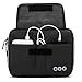 BAGSMART Universal Travel Cable Organizer Electronics Accessories Carry Bag for 9.7 inch iPad, Kindle, Power Adapter, Black+Grey