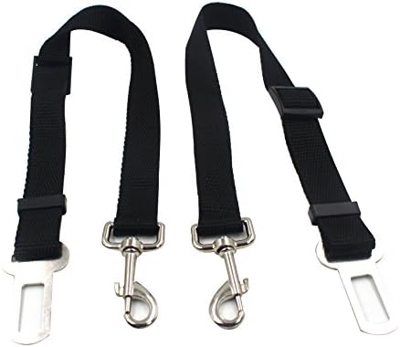 DingTai Dog Car Seat Belt Pet Safety Leads Vehicle Seatbelts Harness Length 23.5 Inches Pack of 2
