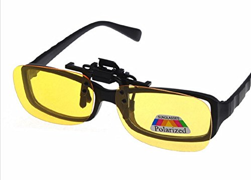 ZYZH 2 Paar Sonnenbrille Clip auf Flip Up Night Vision Gläser Blendschutz polarisierte für Männer Frauen UV400 Beste für… – Bild 4