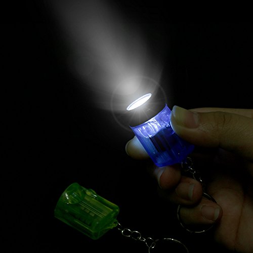 GOLDGE 24Pcs Schlüsselanhänger Taschenlampe Mini Lampe 4cm