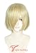 Topcosplay Women or Men Wig Blonde Short Straight Halloween Costume Cosplay Wig With Bangs
