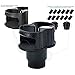 NSTART Car Cup Holder Adapter Organizer with Adjustable Base,Extra Auto Cup Holders Expander,Unique 2 in 1 Design Soft Drink Can Coffee Bottles Stand,Universal Detachable Water Bottle Holder for Cars