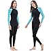 Dark Lightning 3/2mm Wetsuit Women, Women's Wetsuit Long Sleeve Full Suit Premium Neoprene Womens Suit Scuba Diving/Surf/Canoe, Jumpersuit (Size 8 / M)