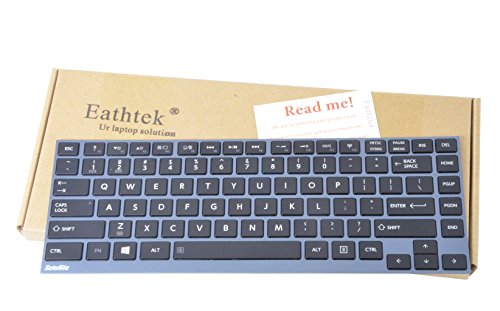 Eathtek New Laptop Keyboard with Backlit and Frame for Toshiba Portege U800 U800W U900 U920 U920t U840 U845 U920 U925 U940 Z830 Z835 Z930 Z935 Z930-S9312 Z935-P300 Z930-K01S series Black US Layout