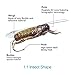 Fly Fishing Flies Realistic Dry Wet Nymph Trout Flies Hand Tie Lures Kits 12/26/48 Pcs (4-Cicada kit 12pcs)