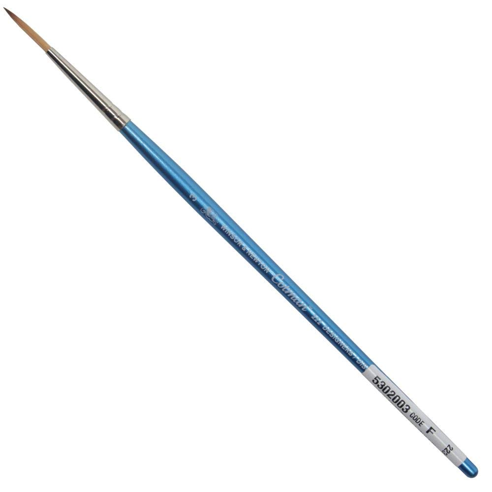 Winsor & Newton Brush, Wood, Transparent, no. 3 - 3 mm, round - Designers - brush, short handle